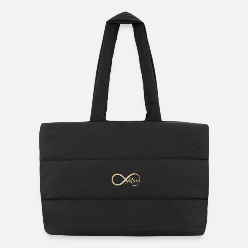 Motif infini pour les mamans - Sac shopping matelassé - noir