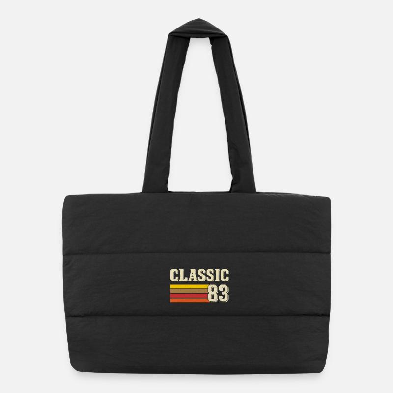 Rétro Classique 83 – Né en 1983 Anniversaire Vintage Sac shopping matelassé