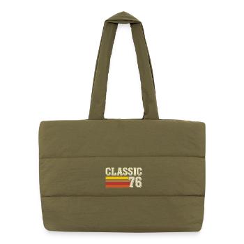 Rétro Classique 76 – Né en 1976 Anniversaire Vintage - Sac shopping matelassé - safari green - Devant