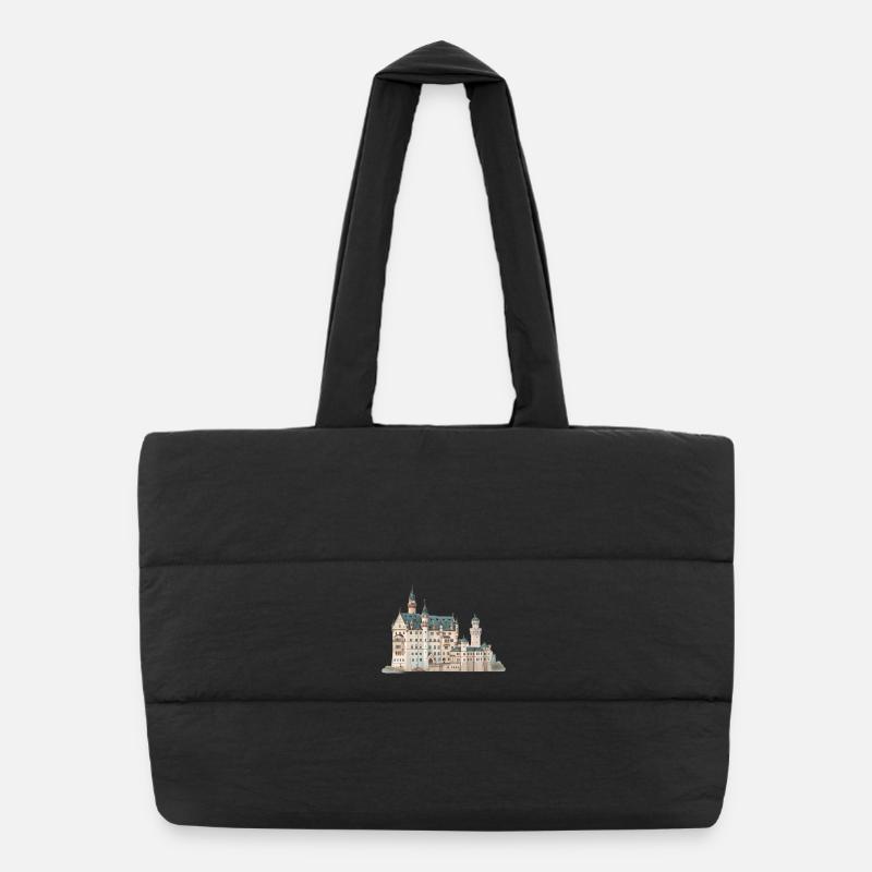 Märchenburg Neuschwanstein, Bavière, Allemagne Sac shopping matelassé