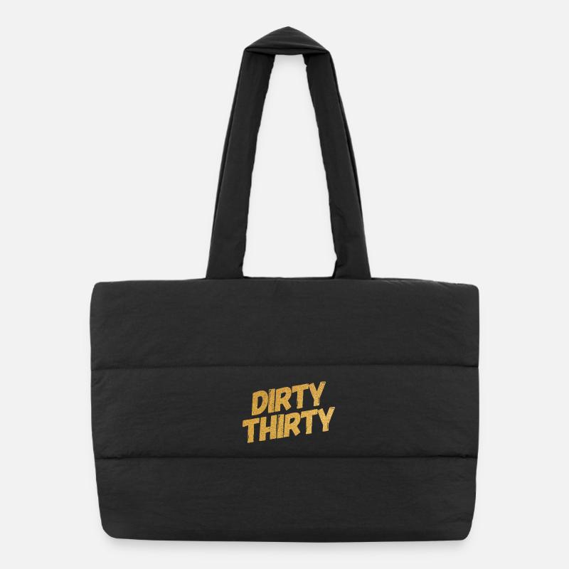 Dirty Thirty 30th Birthday Puffer Shopping Bag