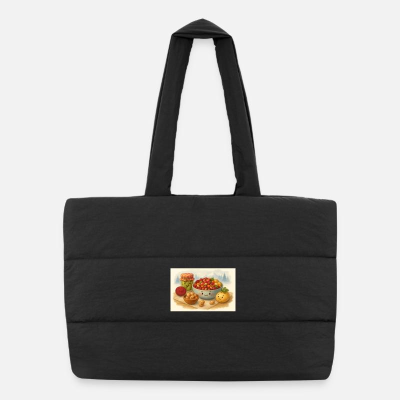 Happy Vinegret Illustration Sac shopping matelassé