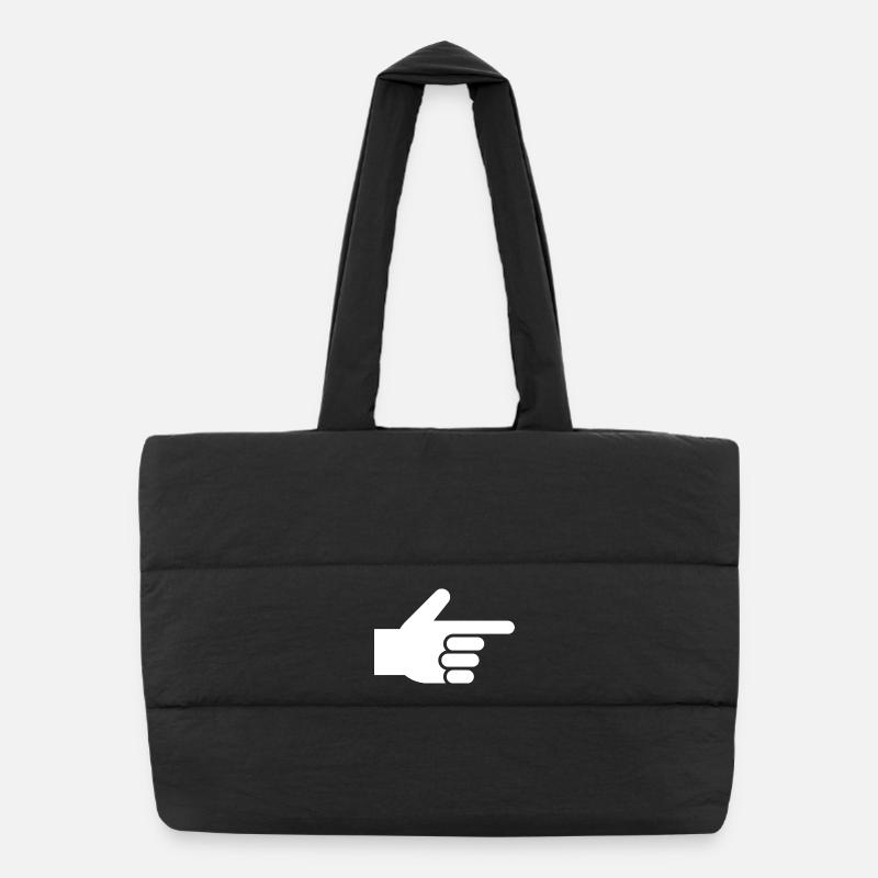 Hand, index finger, pointer Puffer Shopping Bag