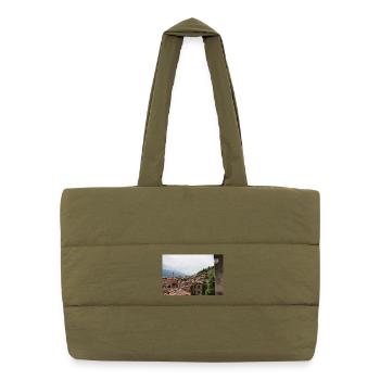 View of Limone - Puffer Shopping Bag - safari green - Front