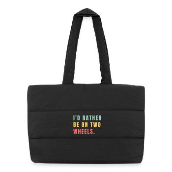 Better on two wheels - Puffer Shopping Bag - black - Front