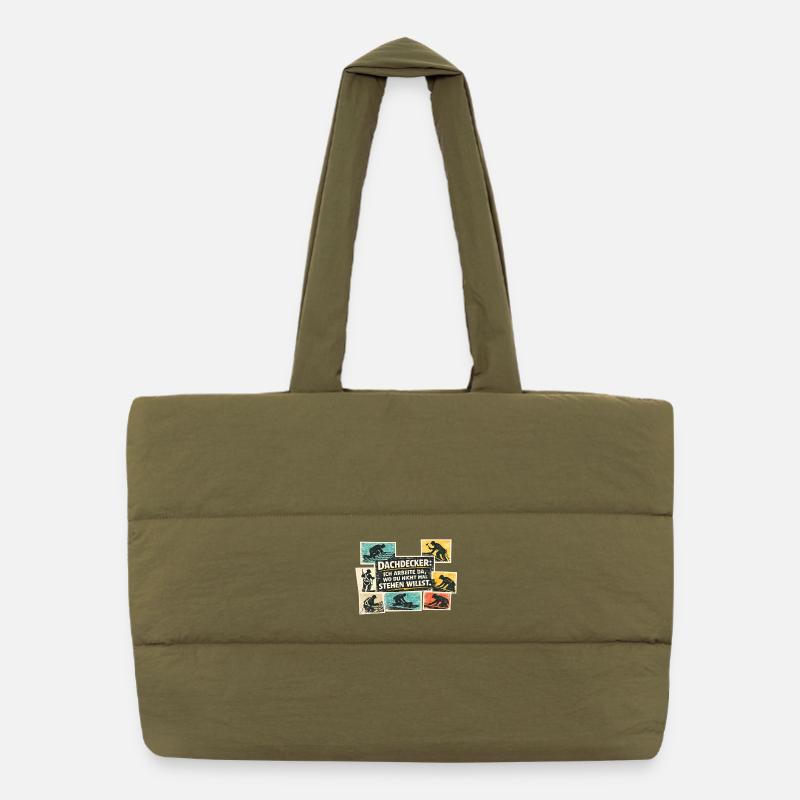 Motif de la déclaration du couvreur Sac shopping matelassé