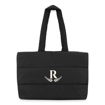 r - Puffer Shopping Bag - black - Front
