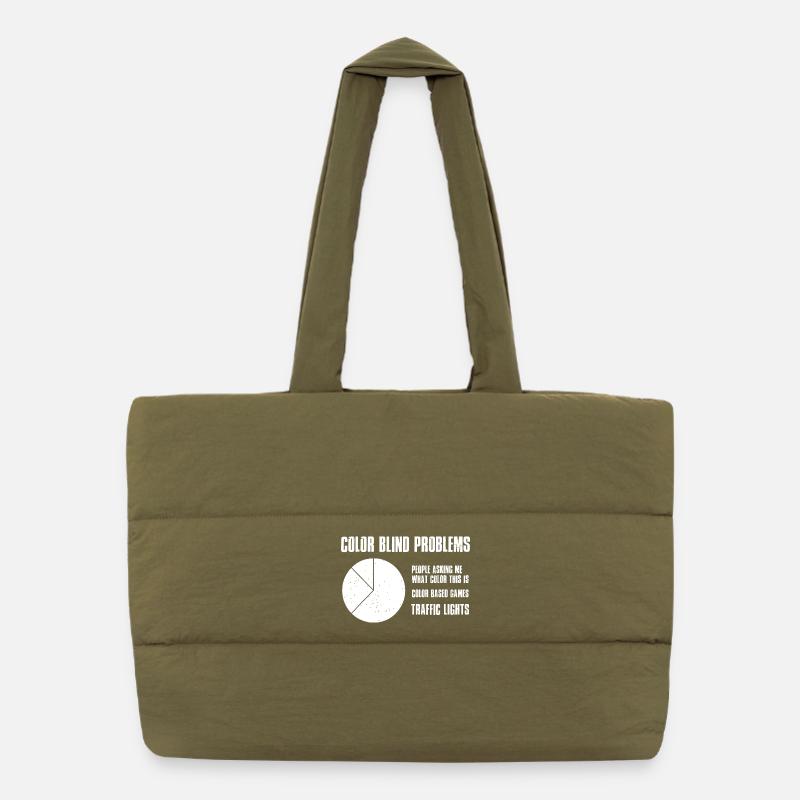 Farbenblindheitsprobleme Puffer-Einkaufstasche