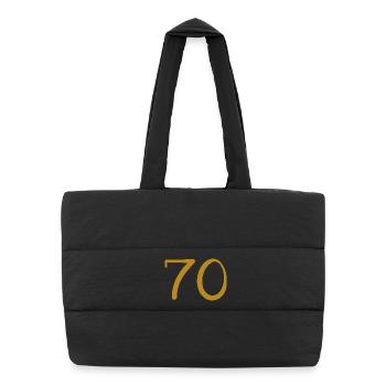 70 - Puffer-Einkaufstasche - Schwarz - Vorne