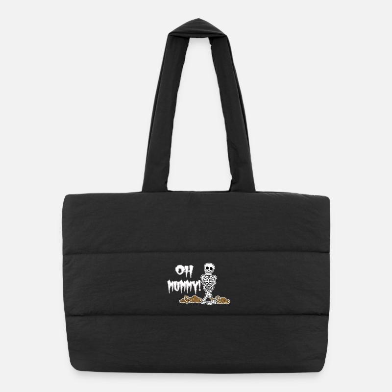 Oh Maman ! Squelette d’Halloween drôle Sac shopping matelassé