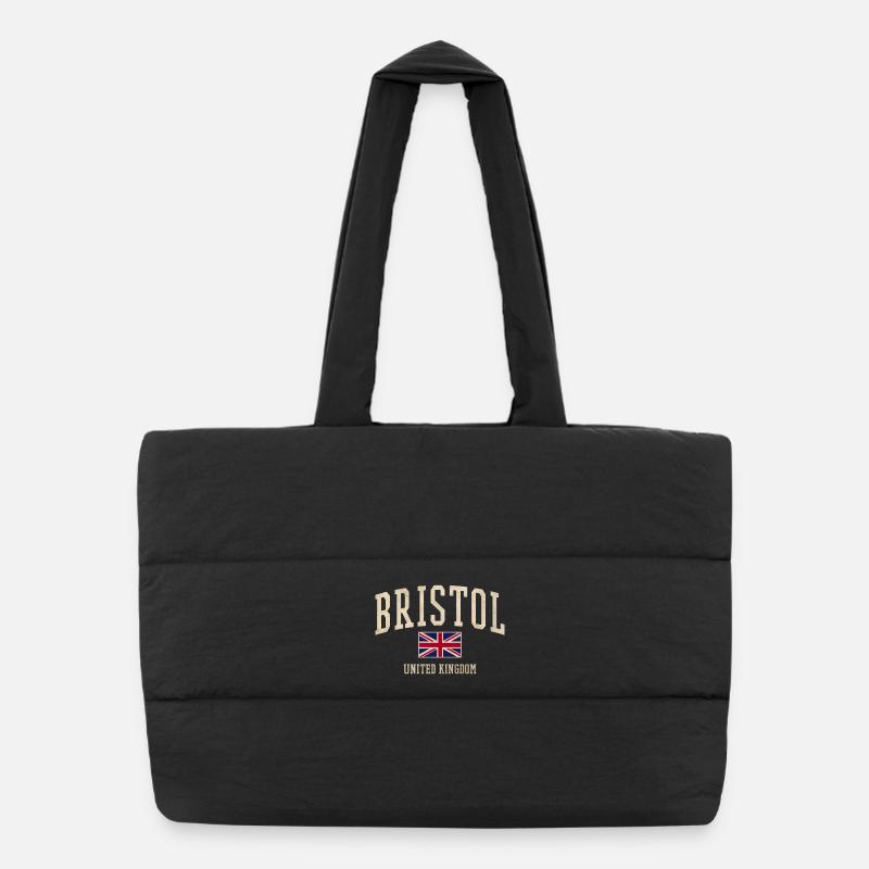 Bristol Uk - Puffer Shopping Bag - black
