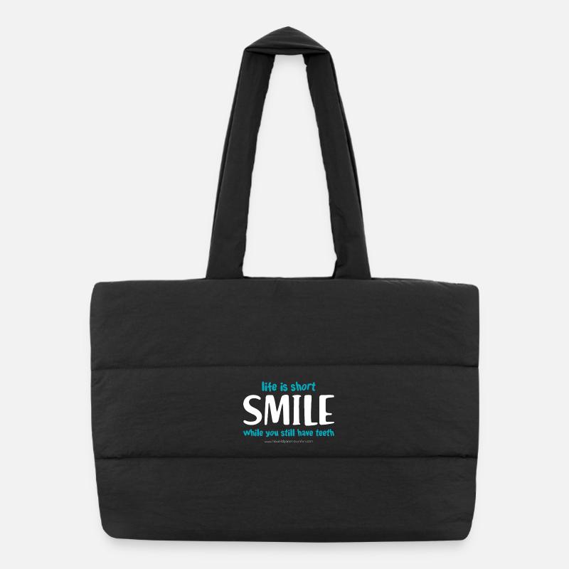 Sourire (foncé) Sac shopping matelassé