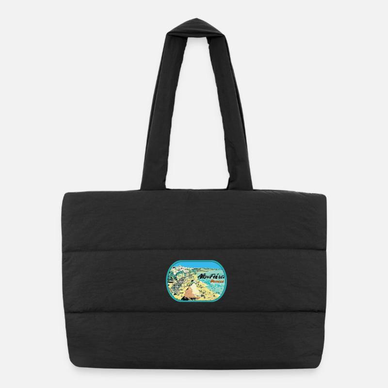 Illustration Plage du Peneco, Albufeira, Algarve Sac shopping matelassé