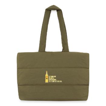 Whiskey Saying Whiskey Drinker Whiskey Lovers - Puffer Shopping Bag - safari green - Front