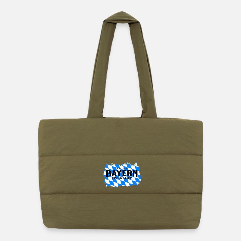 État libre de Bavière – Conception du drapeau en diamant Sac shopping matelassé