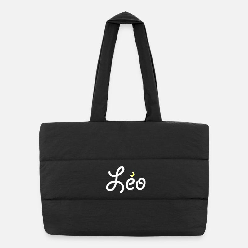 Léo - Sac shopping matelassé - noir