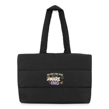 Horse Mood Humor Experienced Horse Owner - Puffer Shopping Bag - black - Front