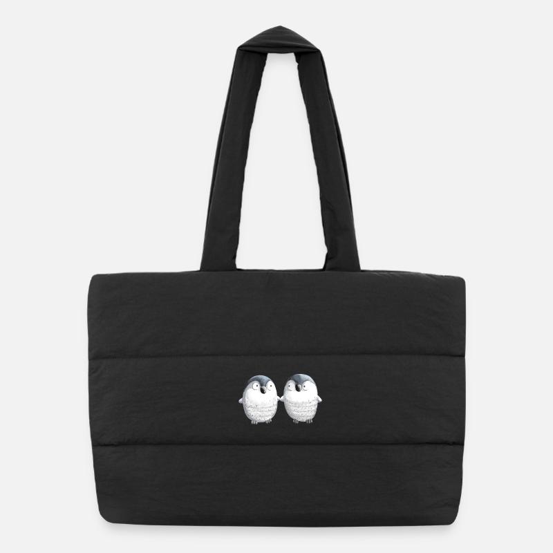 Meilleurs Amis Pingouins - Pingouin - Bande Dessinée - Couple Sac shopping matelassé
