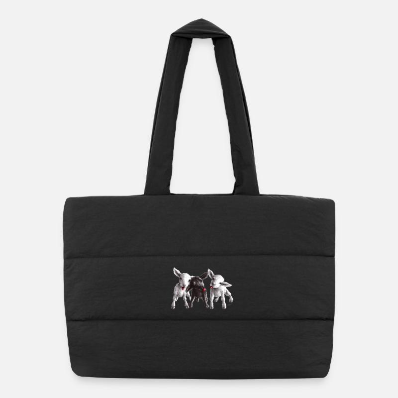 mouton effronté Sac shopping matelassé