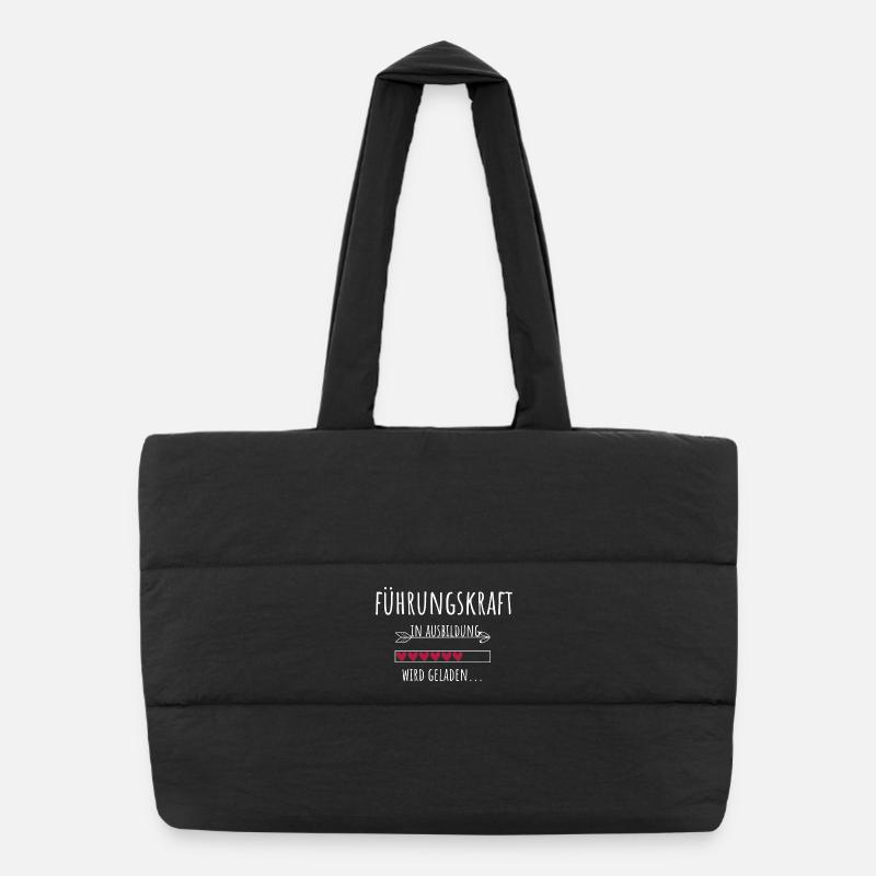 Führungskraft Chefin CEO Ausbildung Geschenk - Puffer-Einkaufstasche - Schwarz
