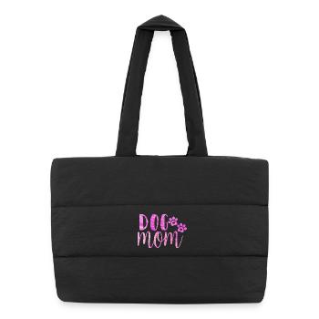 Maman chien - Sac shopping matelassé - noir - Devant