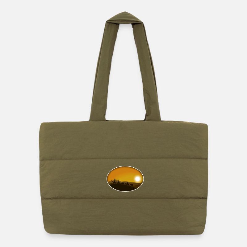 De loin Sac shopping matelassé