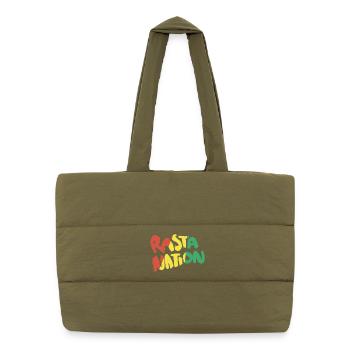 Rasta Nation Rastafari Reggae Dancehall Ragga Dub - Puffer-Einkaufstasche - safari Green - Vorne