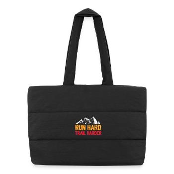 Courez fort. Trail plus difficile. - Sac shopping matelassé - noir - Devant