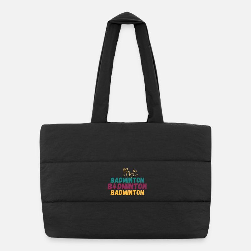 Badminton Badminton Badminton - Puffer Shopping Bag - black
