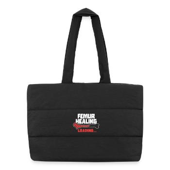 Gebrochener Oberschenkel Femur Healing Loading - Puffer-Einkaufstasche - Schwarz - Vorne