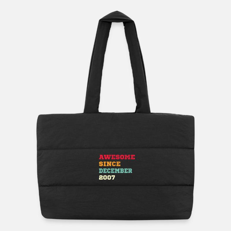 2007 December Vintage Birthday Gift Puffer Shopping Bag