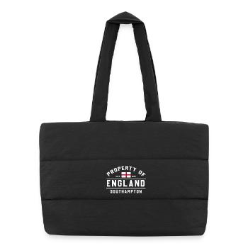 England Flagge Southampton - Puffer-Einkaufstasche - Schwarz - Vorne