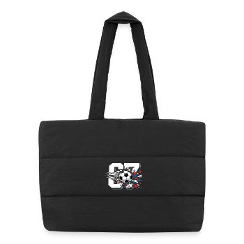 Tendance virale de la 67 Football Six Sept Gen Alpha - Sac shopping matelassé - noir - Devant