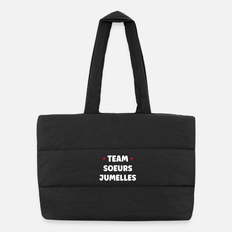 Team Zwillingsschwestern Puffer-Einkaufstasche