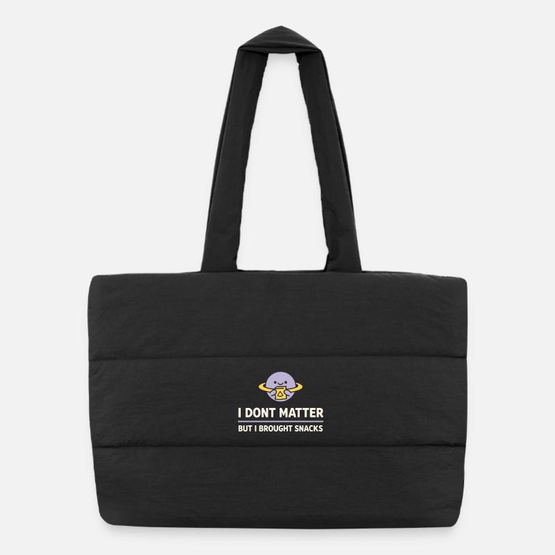 Existential humor, nihilism, humor, Puffer Shopping Bag