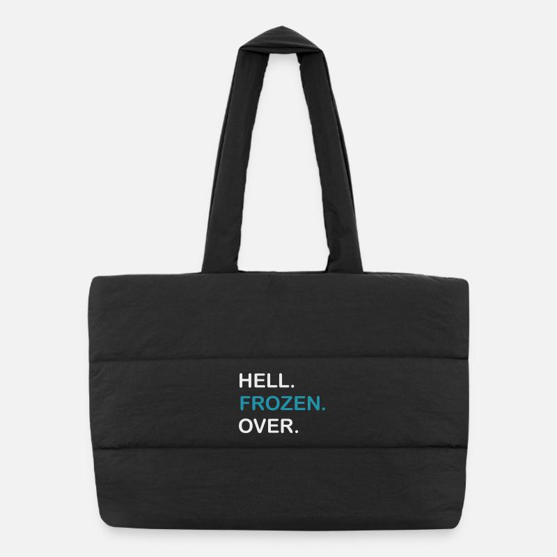 Hell Freezes to Hell Frozen Over Puffer Shopping Bag