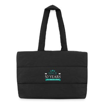 50th birthday, Since 50 years - Puffer Shopping Bag - black - Front