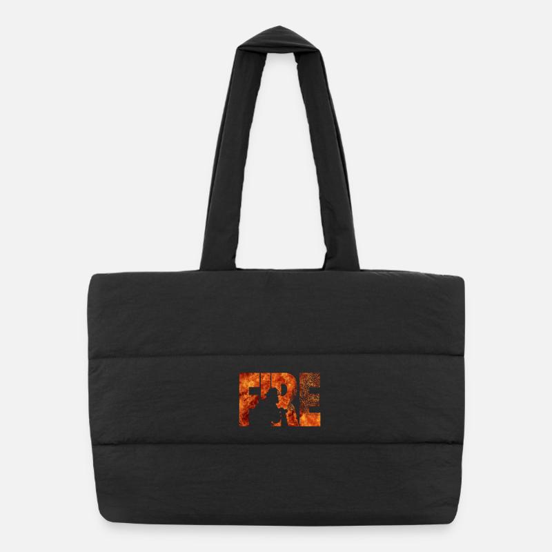 Firefighter Puffer Shopping Bag