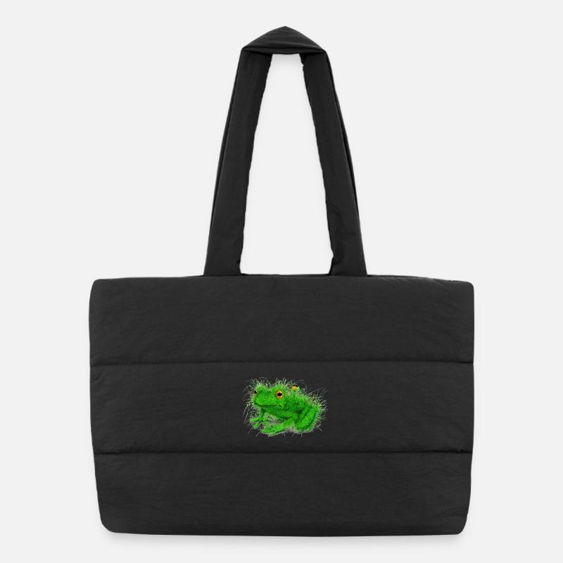 Grass Frog Puffer Shopping Bag