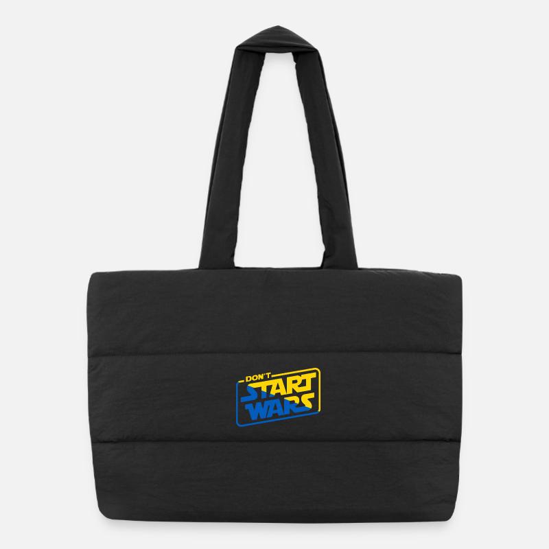 Support Ukraine I stand with Ukraine no war Puffer Shopping Bag
