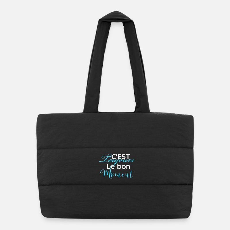 c'est toujours le bon moment Sac shopping matelassé