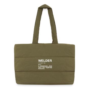 Welder Definition - Puffer Shopping Bag - safari green - Front