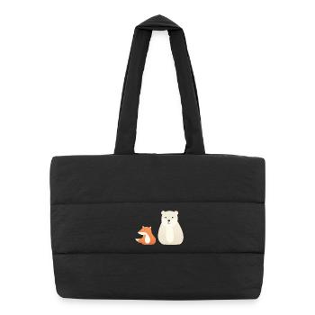 Cute animal motifs for children - Puffer Shopping Bag - black - Front