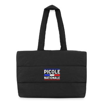 Picole Nationale nouveau design - Sac shopping matelassé - noir - Devant