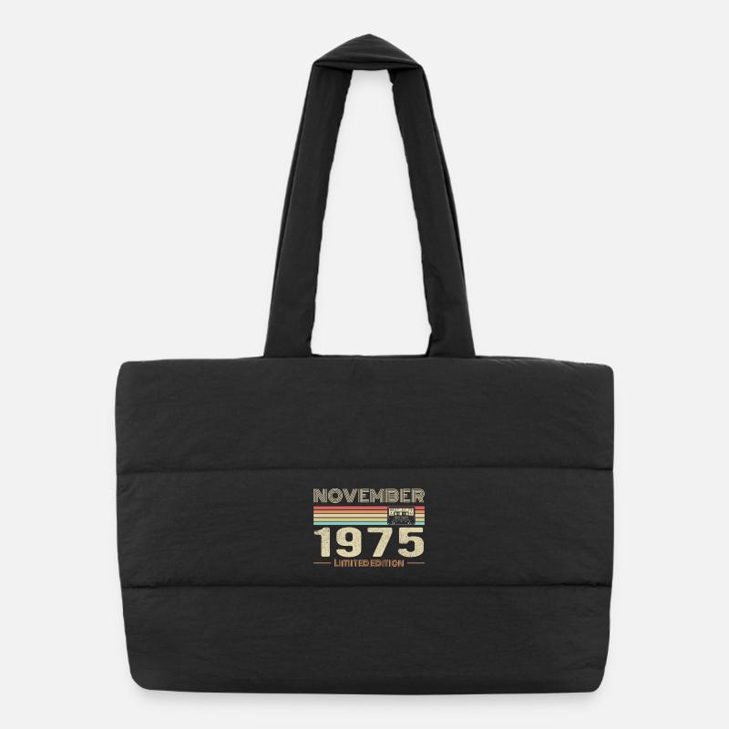 November 1975 Vintage Birthday Retro Tee Sac shopping matelassé