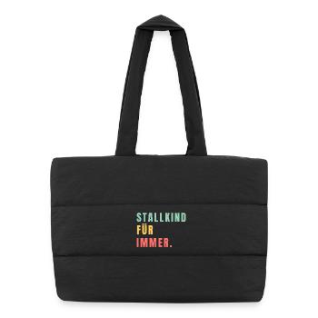 Stable child forever - Puffer Shopping Bag - black - Front