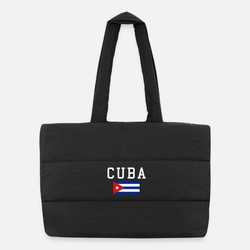 Drapeau cubain Sac shopping matelassé