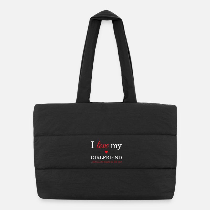 J'aime ma copine Sac shopping matelassé