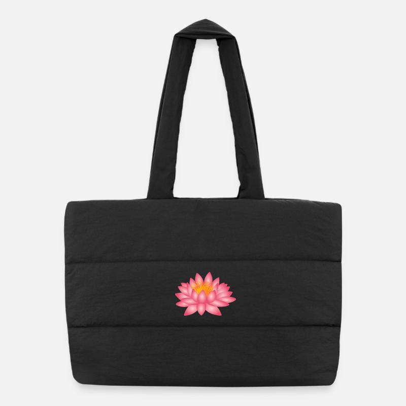 Yoga Lotusblume Puffer-Einkaufstasche