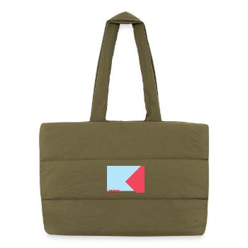 BLEU ROUGE 2025 - Sac shopping matelassé - safari green - Devant